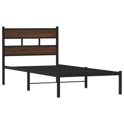 Cadre de lit sans matelas avec tête de lit 100x190 cm 
