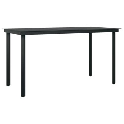Ensemble à manger jardin coussins 5pcs marron poly rotin verre 