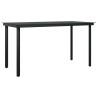 Ensemble à manger jardin coussins 5pcs marron poly rotin verre 