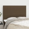 Têtes de lit 4 pcs Marron foncé 72x5x78/88 cm Tissu 