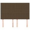 Têtes de lit 4 pcs Marron foncé 72x5x78/88 cm Tissu 