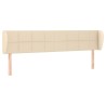 Tête de lit avec oreilles Crème 203x23x78/88 cm Tissu 