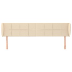 Tête de lit avec oreilles Crème 203x23x78/88 cm Tissu 