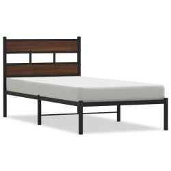 Cadre de lit sans matelas avec tête de lit 107x203 cm 