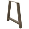 Pieds de table à manger en forme de A, 2 pièces, 100 x (72-73) cm, acier 
