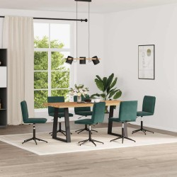 Chaises à manger lot de 6 vert foncé velours 