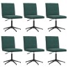 Chaises à manger lot de 6 vert foncé velours 