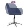 Chaise pivotante de bureau Bleu Tissu 
