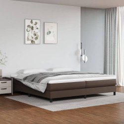 Cadre de lit sans matelas marron 200x200 cm similicuir 