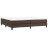 Cadre de lit sans matelas marron 200x200 cm similicuir 
