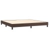 Cadre de lit sans matelas marron 200x200 cm similicuir 