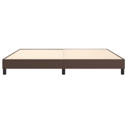 Cadre de lit sans matelas marron 200x200 cm similicuir 