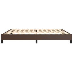 Cadre de lit sans matelas marron 200x200 cm similicuir 