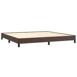 Cadre de lit sans matelas marron 200x200 cm similicuir 