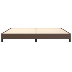 Cadre de lit sans matelas marron 200x200 cm similicuir 