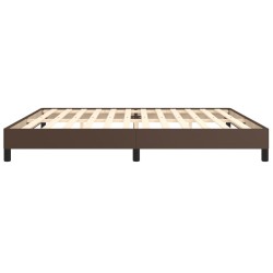 Cadre de lit sans matelas marron 200x200 cm similicuir 