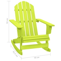Chaise à bascule de jardin Adirondack bois de sapin massif vert 
