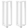 Pieds de table console en T, 2 pièces, blanc, 38 x 25 x (72-73) cm, acier 