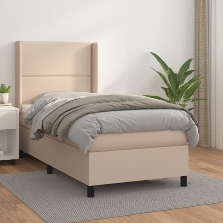 Sommier à lattes de lit avec matelas Cappuccino 80x200 cm 