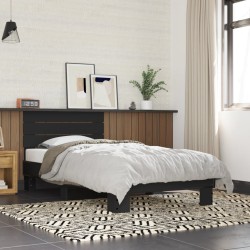 Cadre de lit sans matelas noir 90x190 cm 