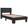Cadre de lit sans matelas noir 90x190 cm 