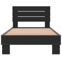Cadre de lit sans matelas noir 90x190 cm 