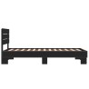 Cadre de lit sans matelas noir 90x190 cm 