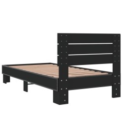 Cadre de lit sans matelas noir 90x190 cm 