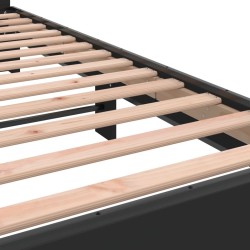 Cadre de lit sans matelas noir 90x190 cm 