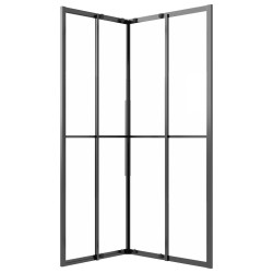 Cabine de douche ESG dépoli 90x70x180 cm Noir 