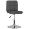 Chaises pivotantes à manger lot de 6 Gris foncé Tissu 