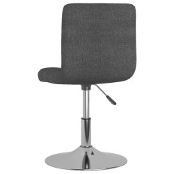 Chaises pivotantes à manger lot de 6 Gris foncé Tissu 