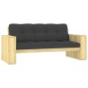 Banc de jardin avec coussins anthracite 179 cm Pin imprégné 