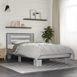 Cadre de lit sans matelas sonoma gris 90x200 cm 