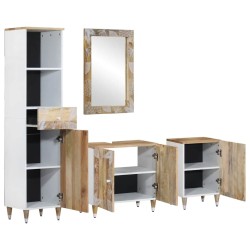Ensemble de meubles de salle de bain 4 pcs bois manguier massif 