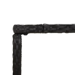 Ensemble de bar de jardin 5 pcs avec coussins noir poly rotin 