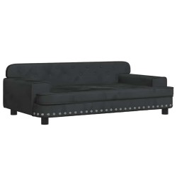 Lit pour chien noir 90x53x30 cm velours 