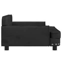 Lit pour chien noir 90x53x30 cm velours 
