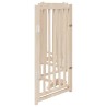 Barrière pour chiens avec porte 6 panneaux bois de sapin massif 