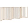 Barrière pour chiens avec porte 6 panneaux bois de sapin massif 