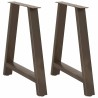 Pieds de table à manger en forme de A, 2 pièces, 80 x (72-73) cm, acier 