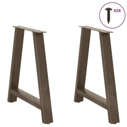 Pieds de table à manger en forme de A, 2 pièces, 80 x (72-73) cm, acier 