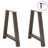 Pieds de table à manger en forme de A, 2 pièces, 80 x (72-73) cm, acier 