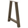 Pieds de table à manger en forme de A, 2 pièces, 80 x (72-73) cm, acier 