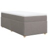 Sommier à lattes de lit avec matelas Taupe 90x200 cm Tissu 