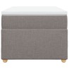 Sommier à lattes de lit avec matelas Taupe 90x200 cm Tissu 