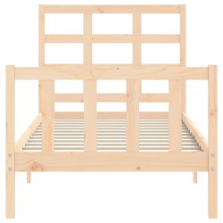 Cadre de lit sans matelas bois de pin massif 