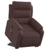 Fauteuil inclinable de massage électrique Marron foncé Tissu 