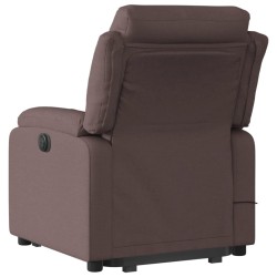 Fauteuil inclinable de massage électrique Marron foncé Tissu 