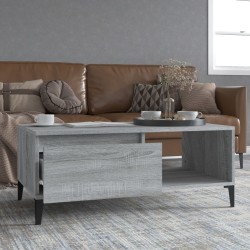 Table basse Sonoma gris 90x50x36,5 cm Bois d'ingénierie 